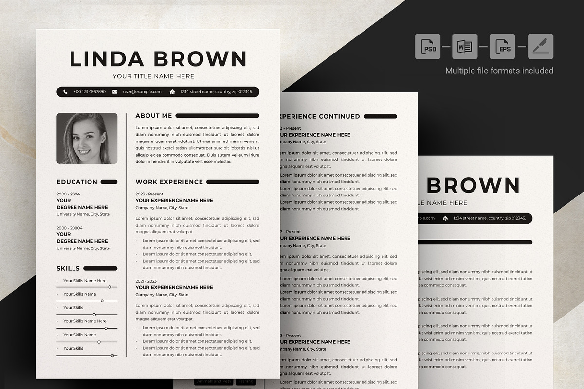 Artistic Resume Design for Designers, a Resume Template by ResumeInventor (Photo 5 of 7)