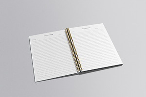 A4 Spiral Notebook Mockup