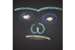 Funny clown square emoji face, comic, an Illustration by Zimages
