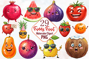 Funny Fruit Clipart Bundle, an Illustration by RobertsArt (Thumbnail 1 of 7)