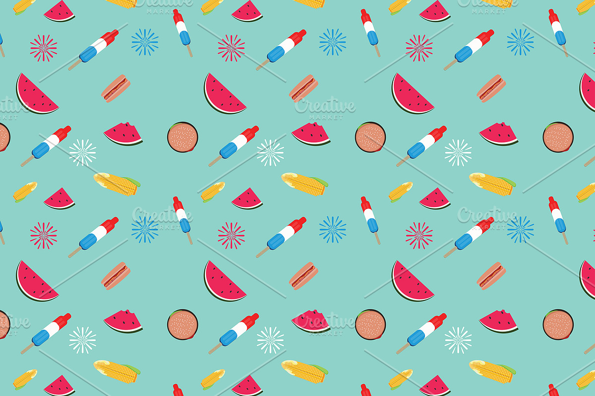 Summer Fun Seamless Pattern, a Pattern Graphic by IFBdesign (Photo 2 of 3)
