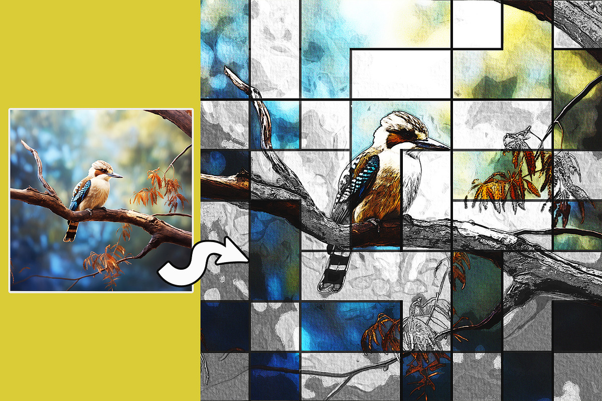 Abstract  Mosaic  Photo Effects, a Layer Style Add-On by 3d_model_tifotizi (Photo 2 of 2)