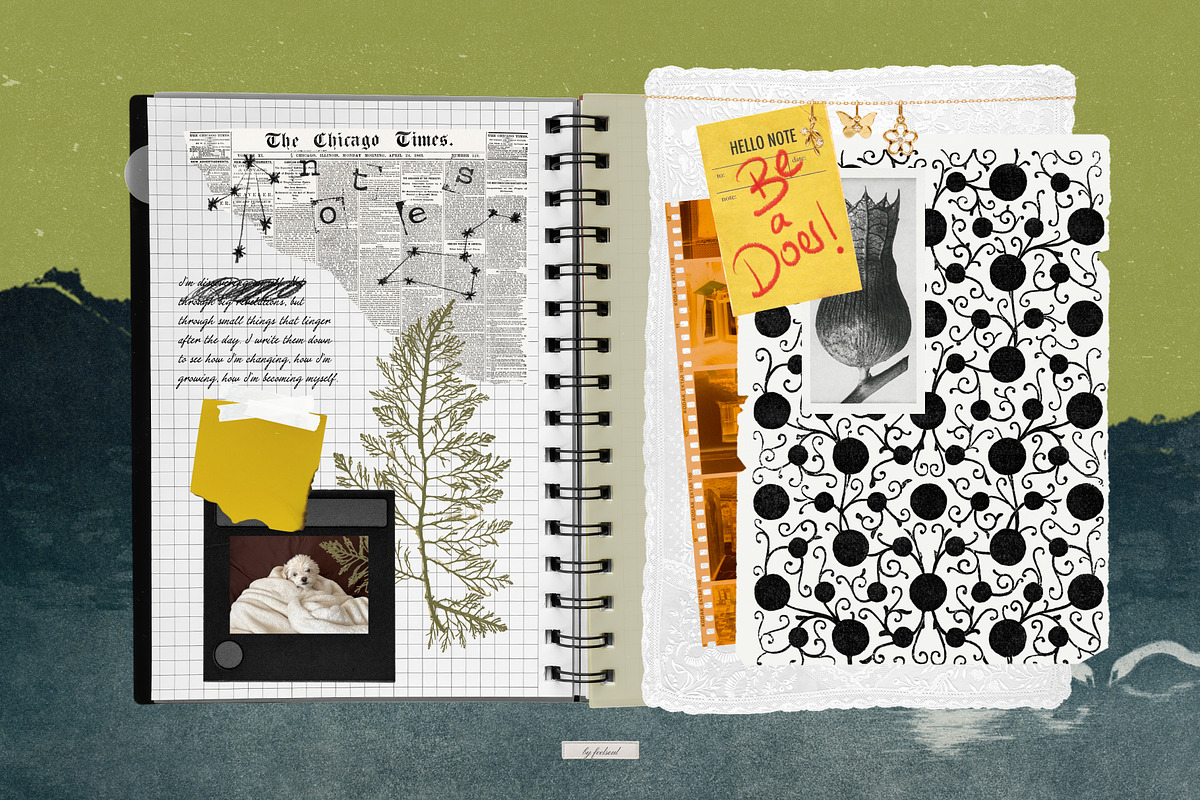 Digital Journal & Scrapbook Pack, an Object Graphic by Feelsoul (Photo 6 of 10)