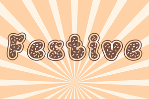 Donut Is A Christmas Decorative Font