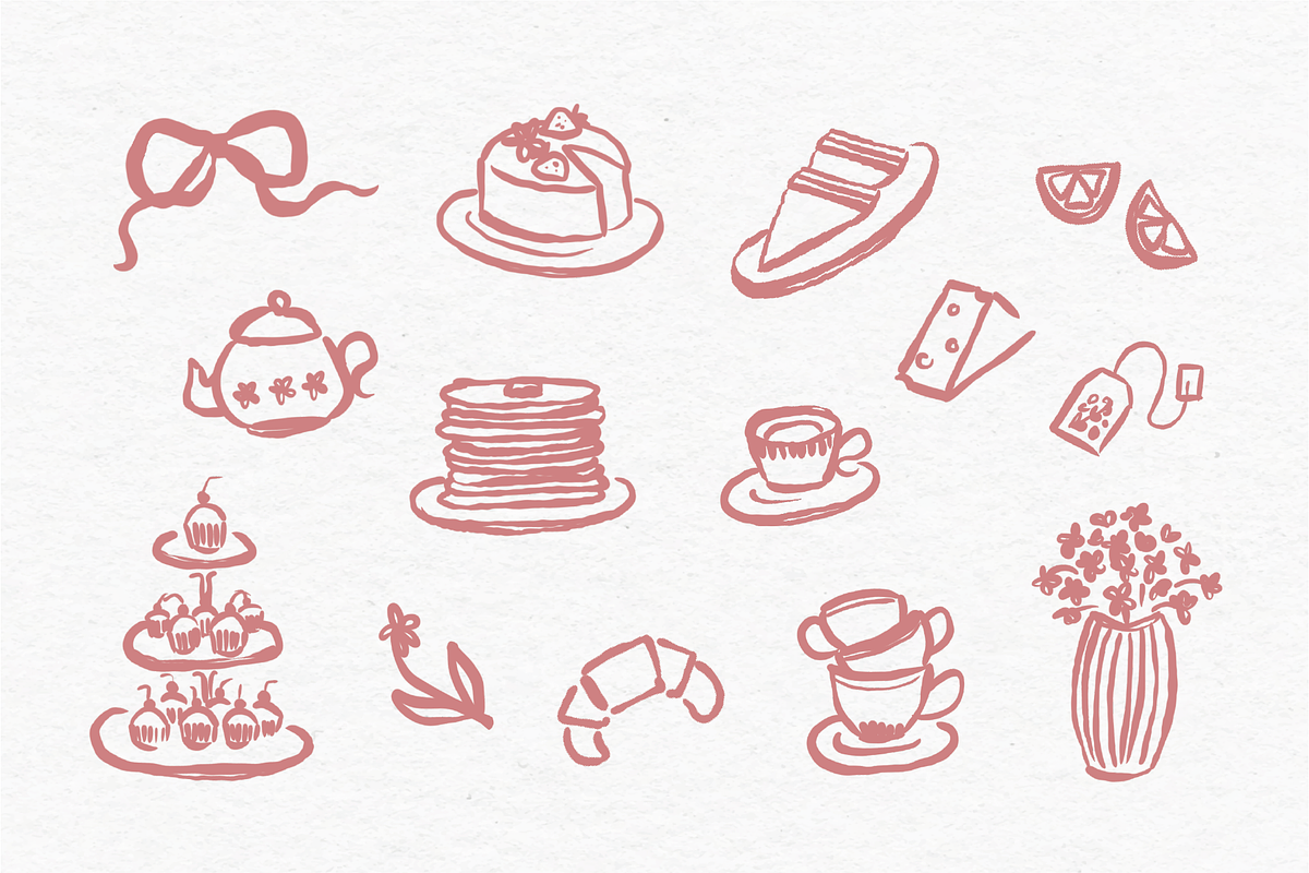 Afternoon Tea Clipart, an Illustration by Jordyn Grace Design (Photo 1 of 4)