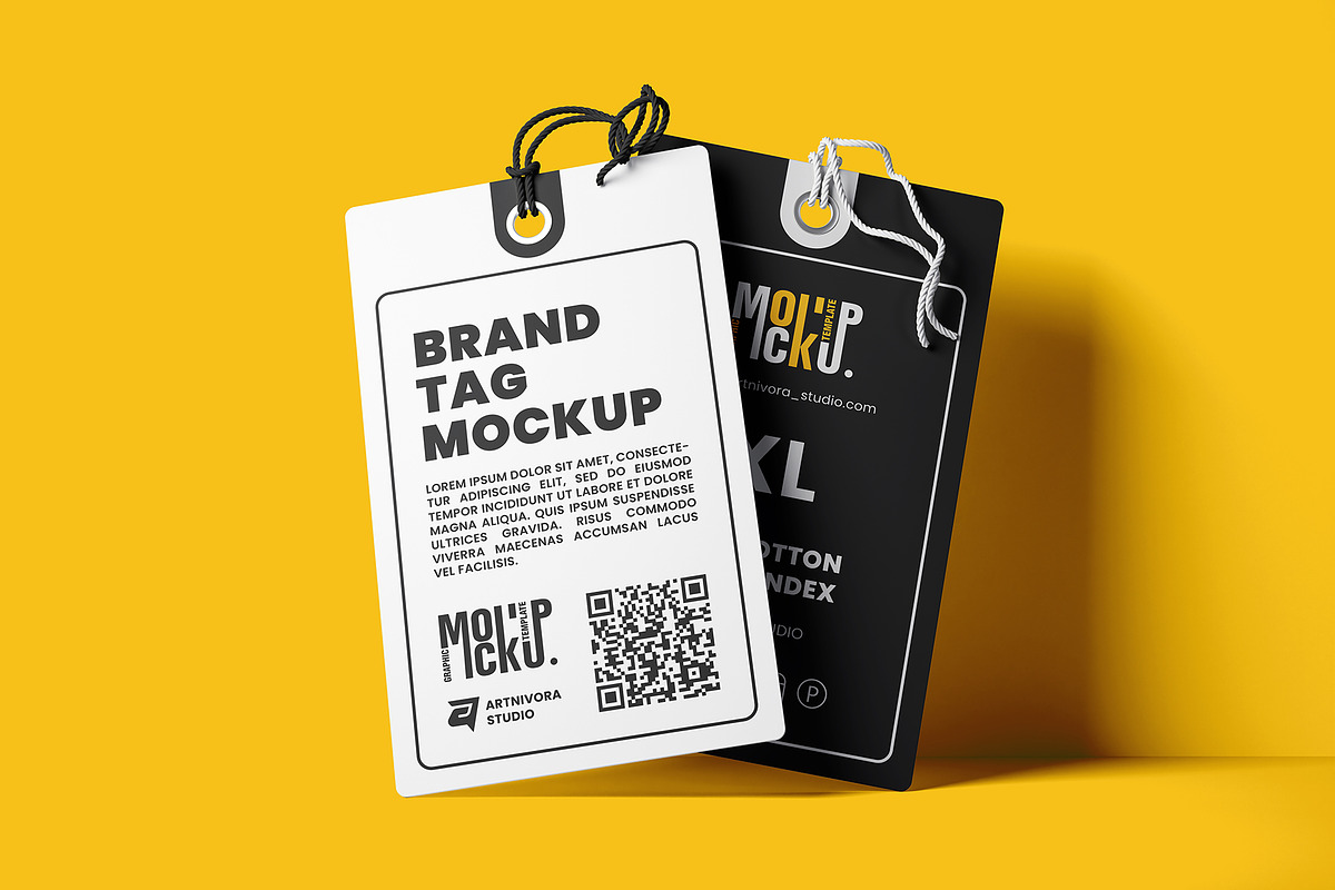 Brand Tag Mockup Sets, an Advertising Mockup by Artnivora.Std (Photo 2 of 4)