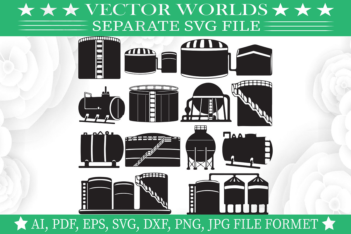 Oil Tank Storage Svg, Oil Tank Svg, an Object Graphic by VectorWorlds (Photo 2 of 3)