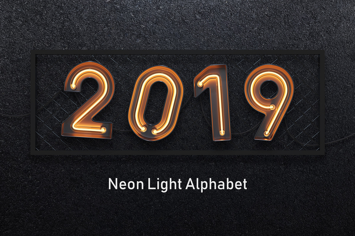 Neon Light alphabet, an Object Graphic by S_design (Photo 1 of 7)