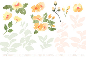 Soft Yellow Rose Clipart