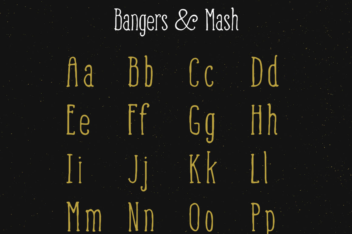Serif font Bangers and Mash, a Serif Font by Itsmesimon (Photo 2 of 6)