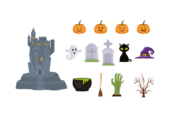 Spooky Halloween Icon Set preview 2