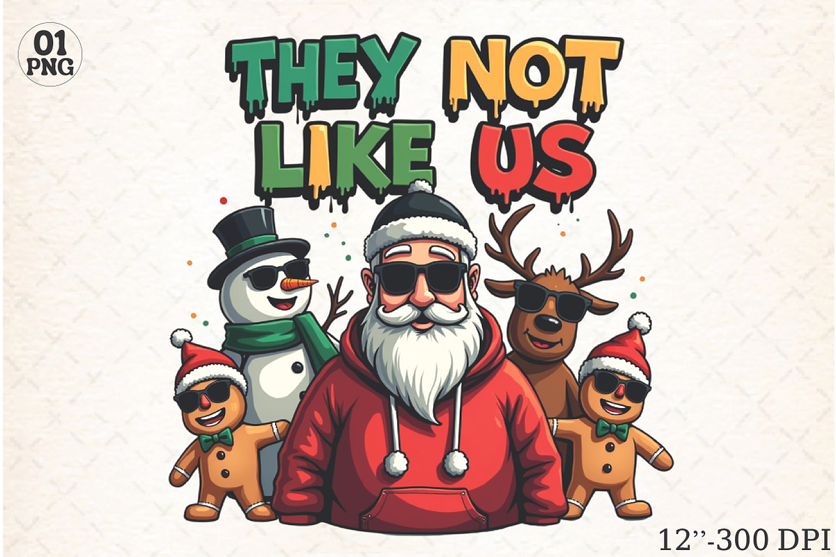 Black Santa PNG, Hip Hop PNG, an Illustration by Libby Wishes (Photo 1 of 5)