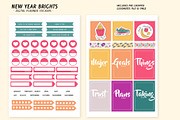 New Year Digital Planner Stickers, a Stationery Template by Bella+Sophia Creative (Thumbnail 3 of 6)