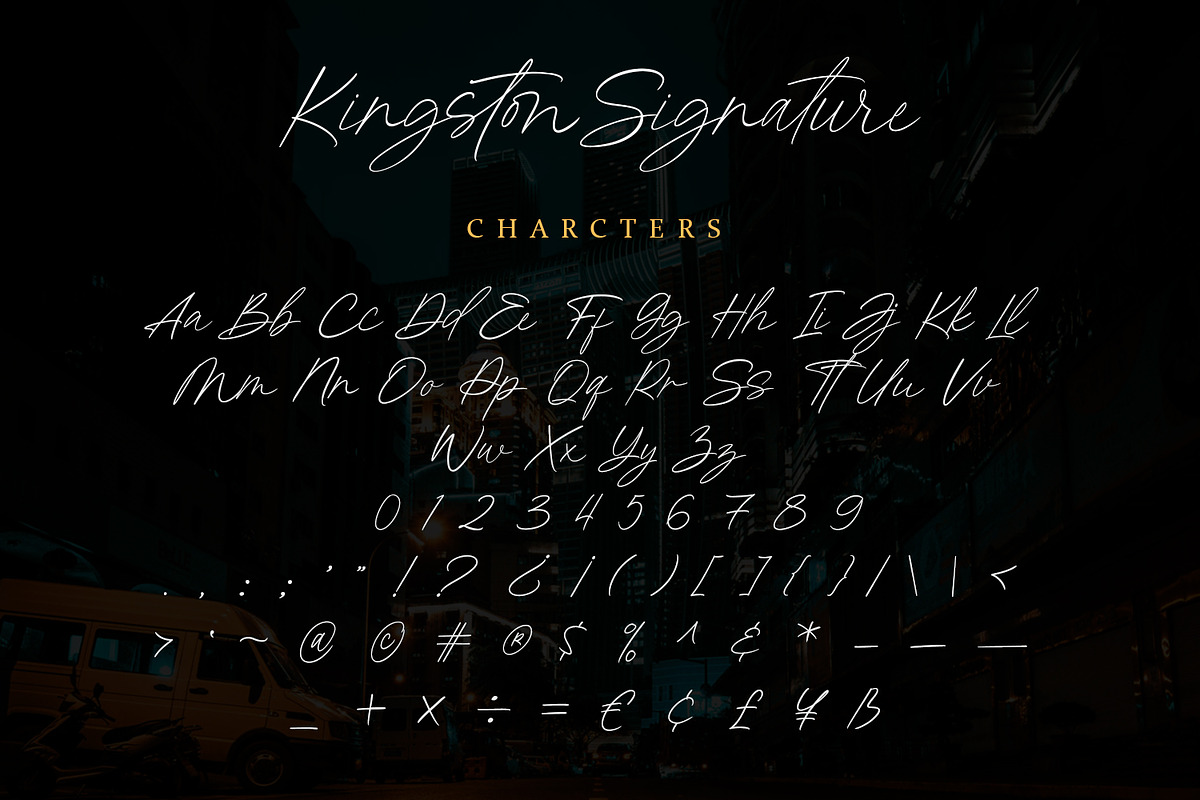 Kingston Signature - Stylish Script, a Handwritten Font by Alpaprana (Photo 8 of 8)