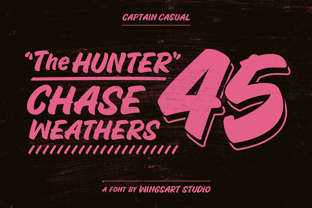 Captain Casual - A Sign Painter Font, a Font by Wingsart Studio (Photo 12 of 15)