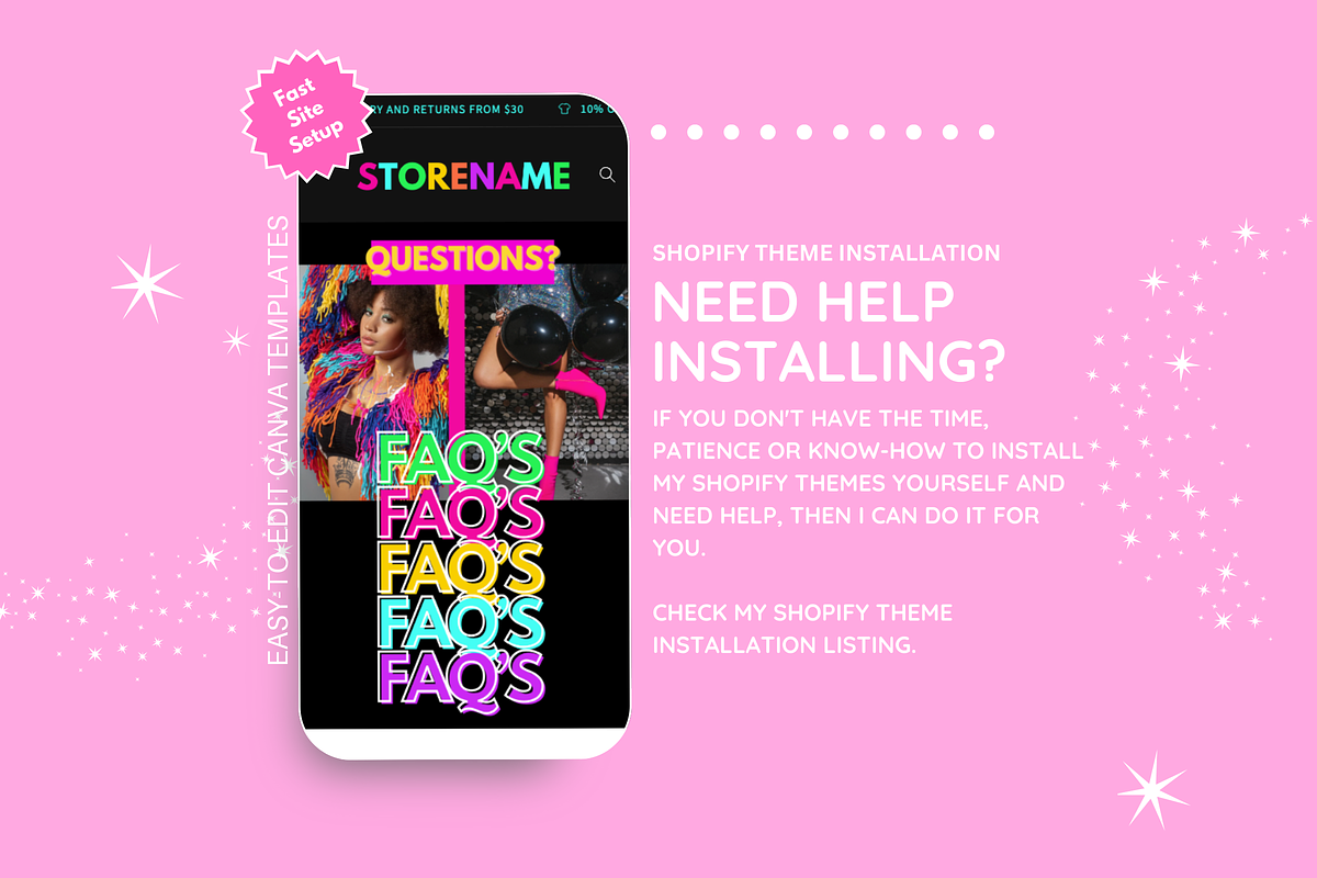 Neon Shop Banner Templates, a Shopify Template by SunshineStudioBoutique (Photo 7 of 8)