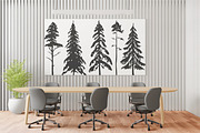 Pine Trees Procreate Stamps, a Brush Add-On by Dervik Art Store (Thumbnail 4 of 5)