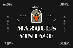 Marques Vintage Font Family Extras