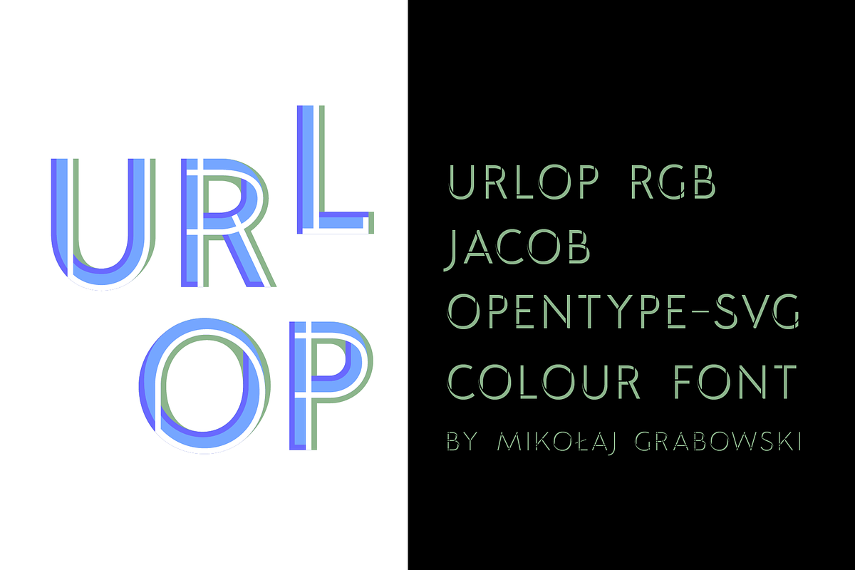 URLOP RGB Jacob (color font) preview 2