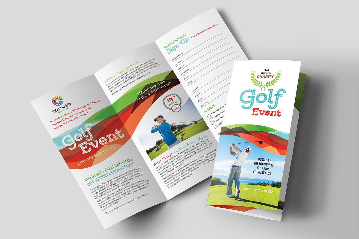 Charity Golf Event Brochure Template, a Brochure Template by StockLayouts (Photo 1 of 4)