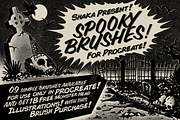 SPOOKY BRUSHES FOR PROCREATE!, a Brush Add-On by SHAKA (Thumbnail 1 of 5)