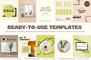 Groovy Green Instagram Templates Set, a Social Media Template by Hell Yeah Designs (Thumbnail 2 of 11)
