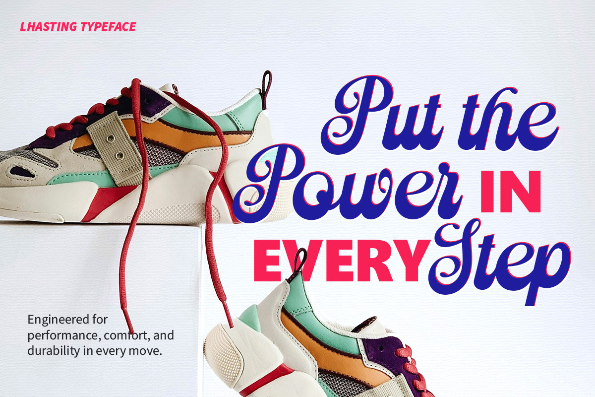 Lhasting Retro-Modern Script Font, a Script Font by Letter Fresh (Photo 10 of 10)