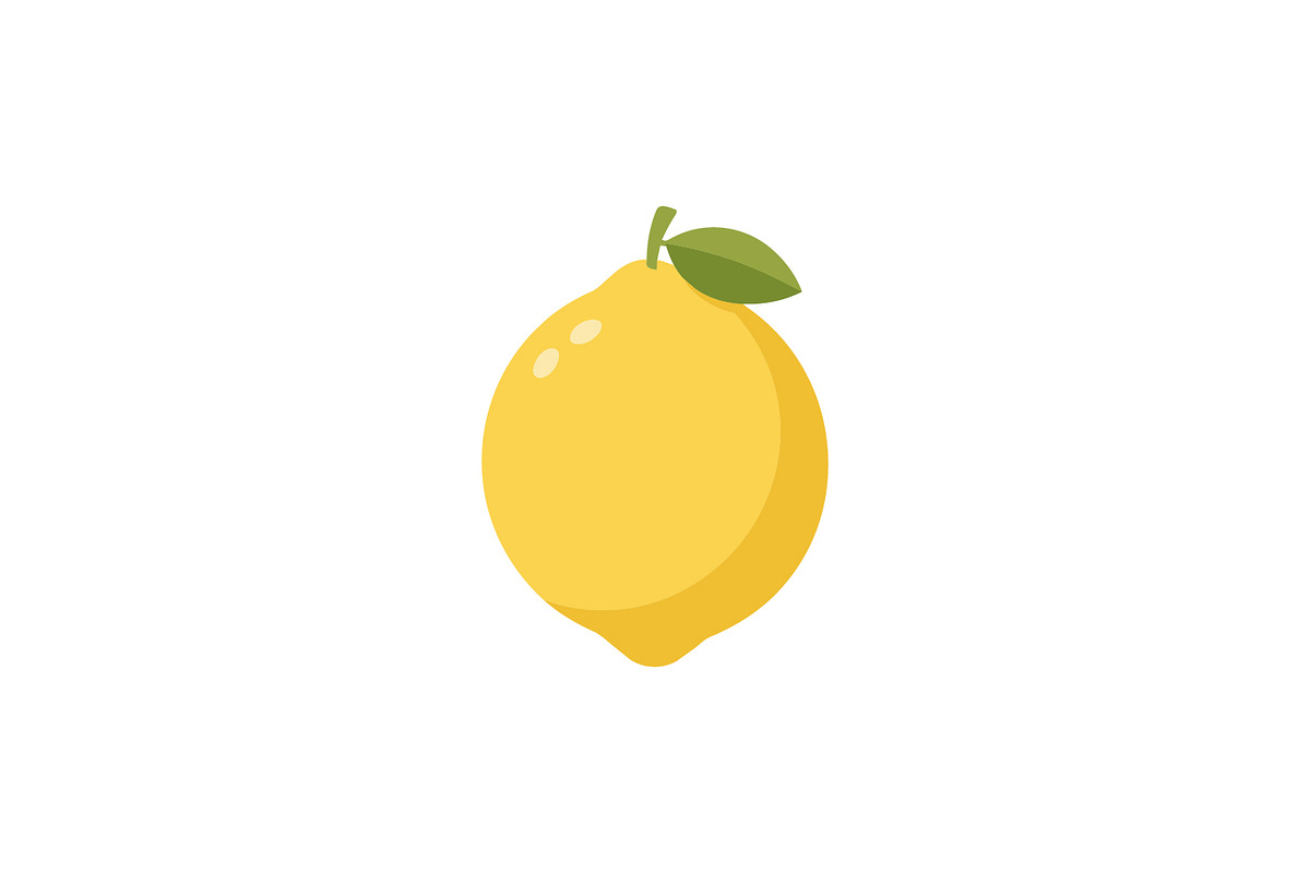 Flat vector illustration of a lemon, a Food Illustration by Pray Art Design Studio (Photo 2 of 3)