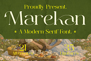Marekan - A Modern Serif Font, a Serif Font by Muflieart (Thumbnail 1 of 11)