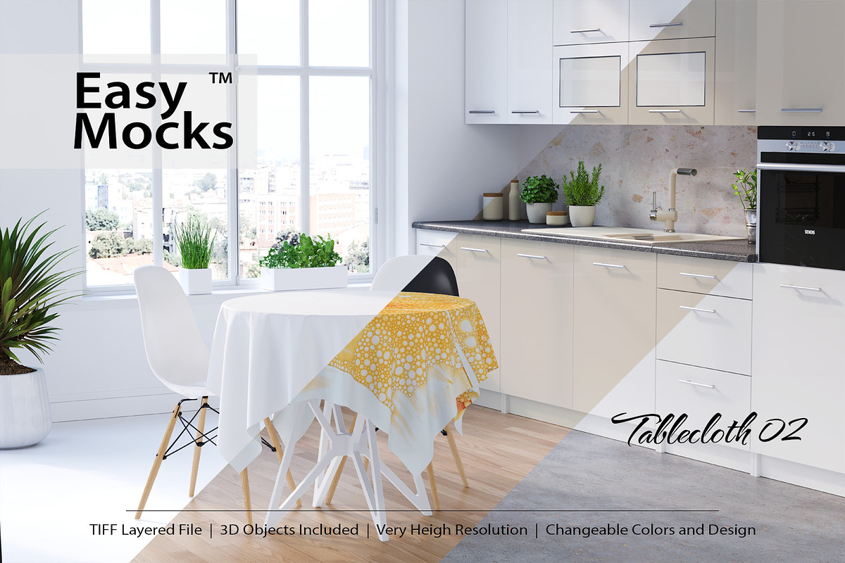 Tablecloth mockup set 02, a Mockup by Easy Mocks (Photo 1 of 9)