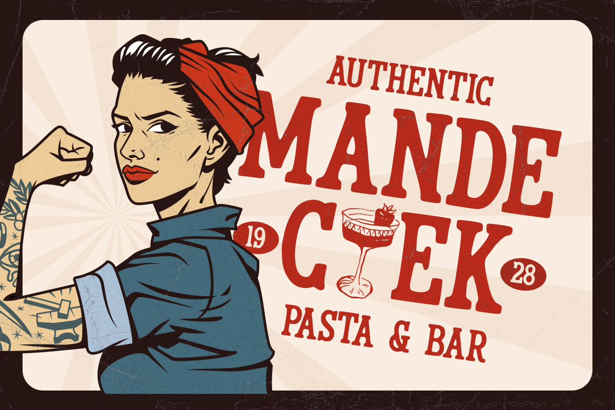 Rustero - Western Food Font, a Slab Serif Font by Pandeka Studio (Photo 2 of 9)