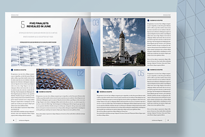 Blue Architecture Magazine Layout