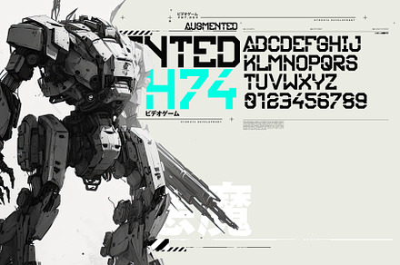 Augmented, a Sans Serif Font by Hydro74