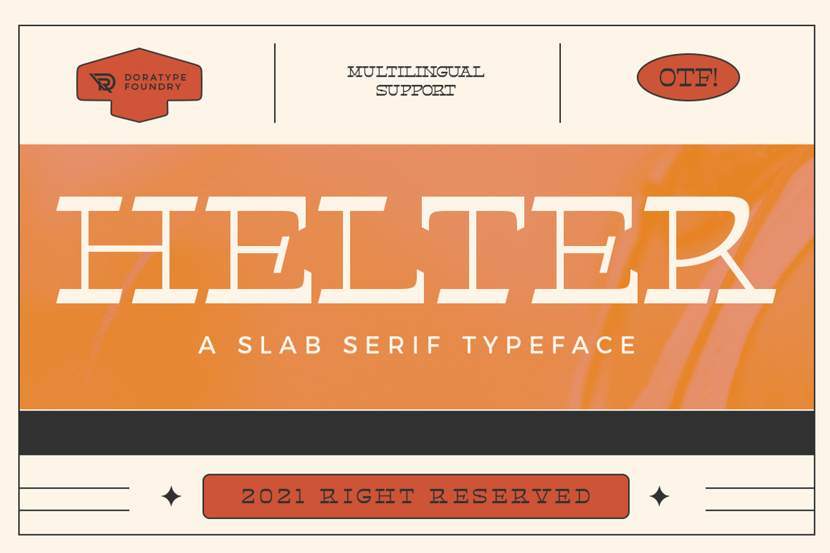 Helter Slab, a Serif Font by Dora Typefoundry (Photo 1 of 13)