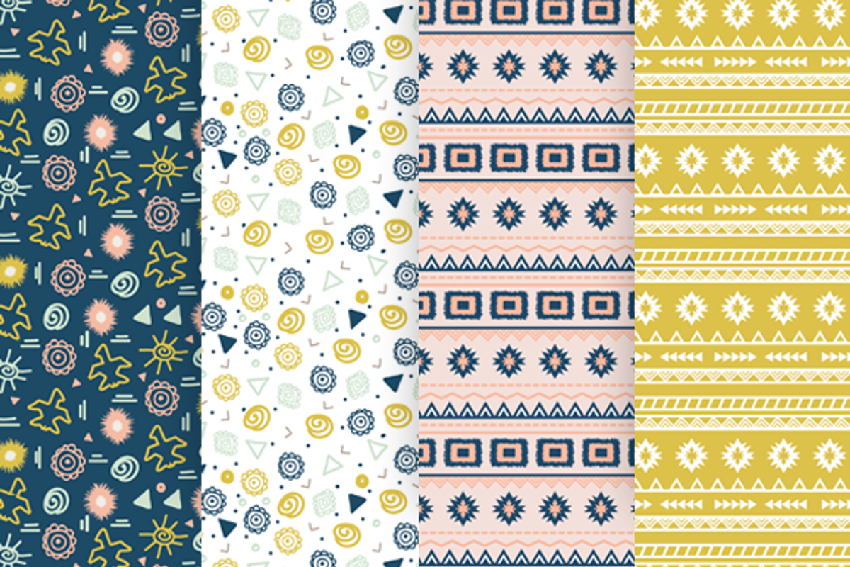 8 Seamless Tribal Patterns Design preview 3