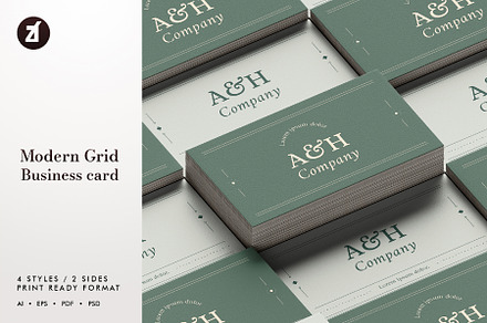 Modern Grid - Business card template