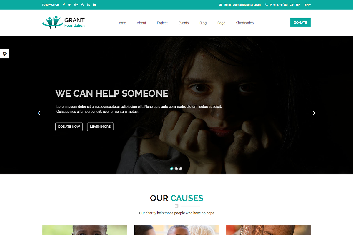 Grant Foundation – Charity Template, a Websites & App Template by HasThemes (Photo 2 of 2)