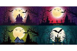 Halloween Full Moon Background