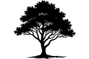 Elegant Tree Silhouette Clipart Set, an Object Graphic by jahid234 (Thumbnail 3 of 7)