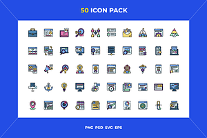 Seo and sem icons, an Outline Icon by Wencory