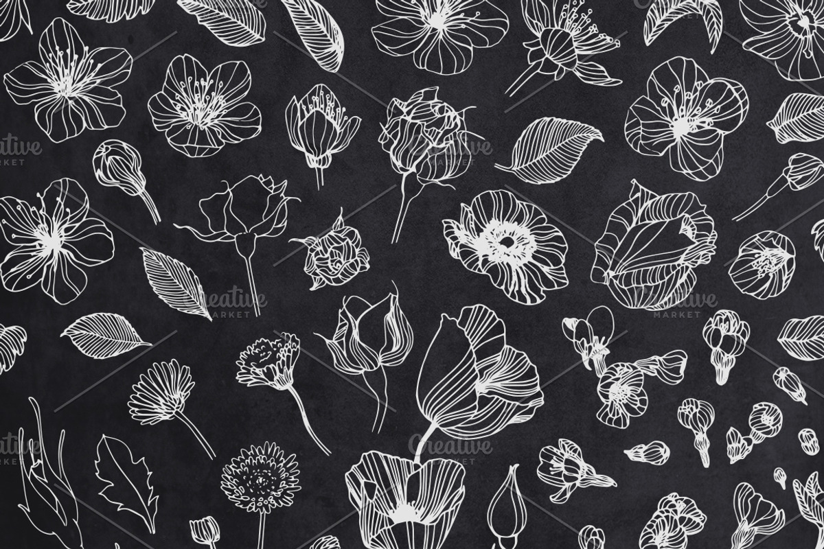 Floral Lineart, an Illustration by Petite Salade (Photo 2 of 2)