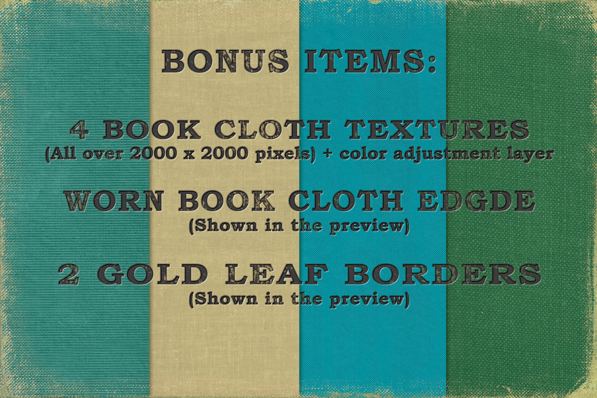 Vintage Pressed Book Cloth Styles+, a Layer Style Add-On by The Artifex ...