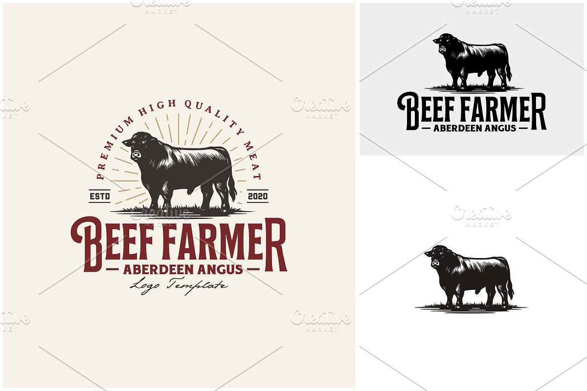 Aberdeen Angus Cattle Beef Farm Logo, a Branding & Logo Template by Enola99d (Photo 2 of 2)