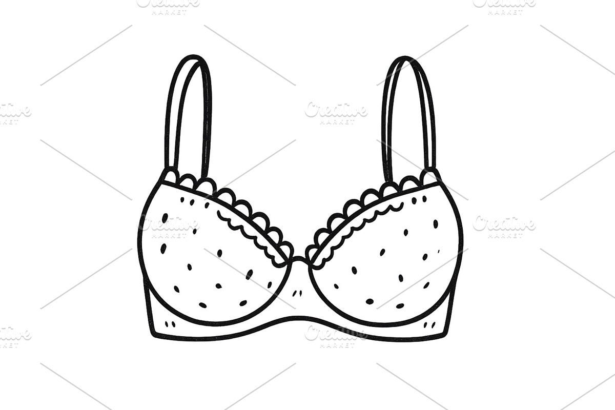 Stylish and playful bra design with, an Object Illustration by ZinetroN