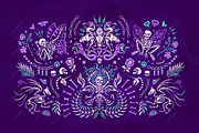 Pastel Halloween. Creepy Fairy Tale, an Animal Illustration by OlgaSoi007 (Thumbnail 2 of 5)