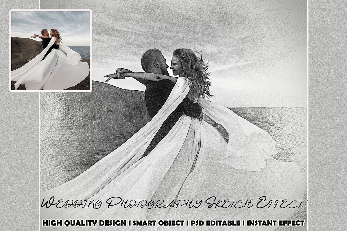 Wedding Photography Sketch Effect, an Action Add-On by 3d_model_tifotizi (Photo 1 of 2)