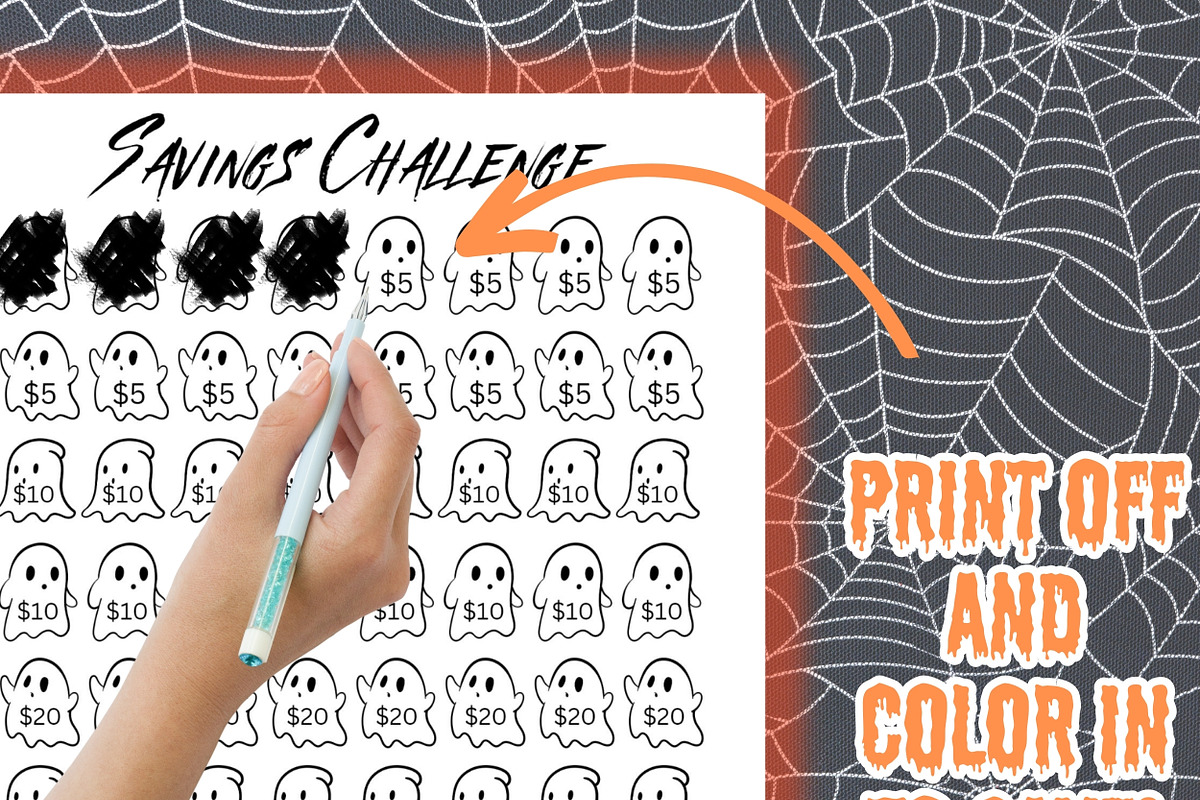 Halloween Theme Savings Challenge, a Stationery Template by Pixels N Bows (Photo 3 of 3)