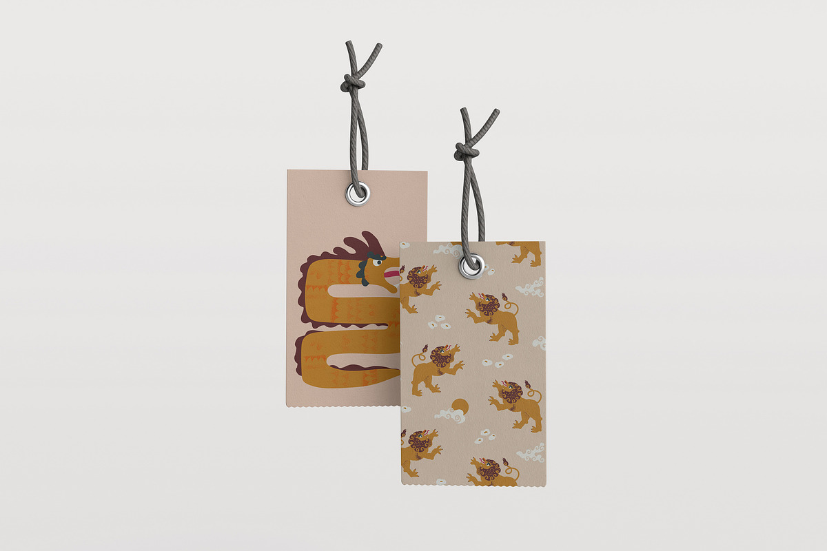 Oriental Folk clipart and patterns, an Animal Illustration by Paper Cherry (Photo 10 of 18)