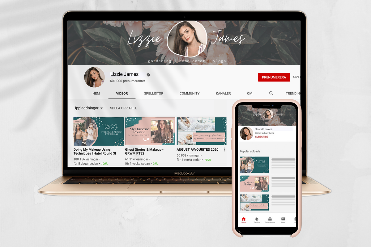 YouTube Branding Bundle - Canva, a Social Media Template by Tegefeldt Design (Photo 2 of 6)