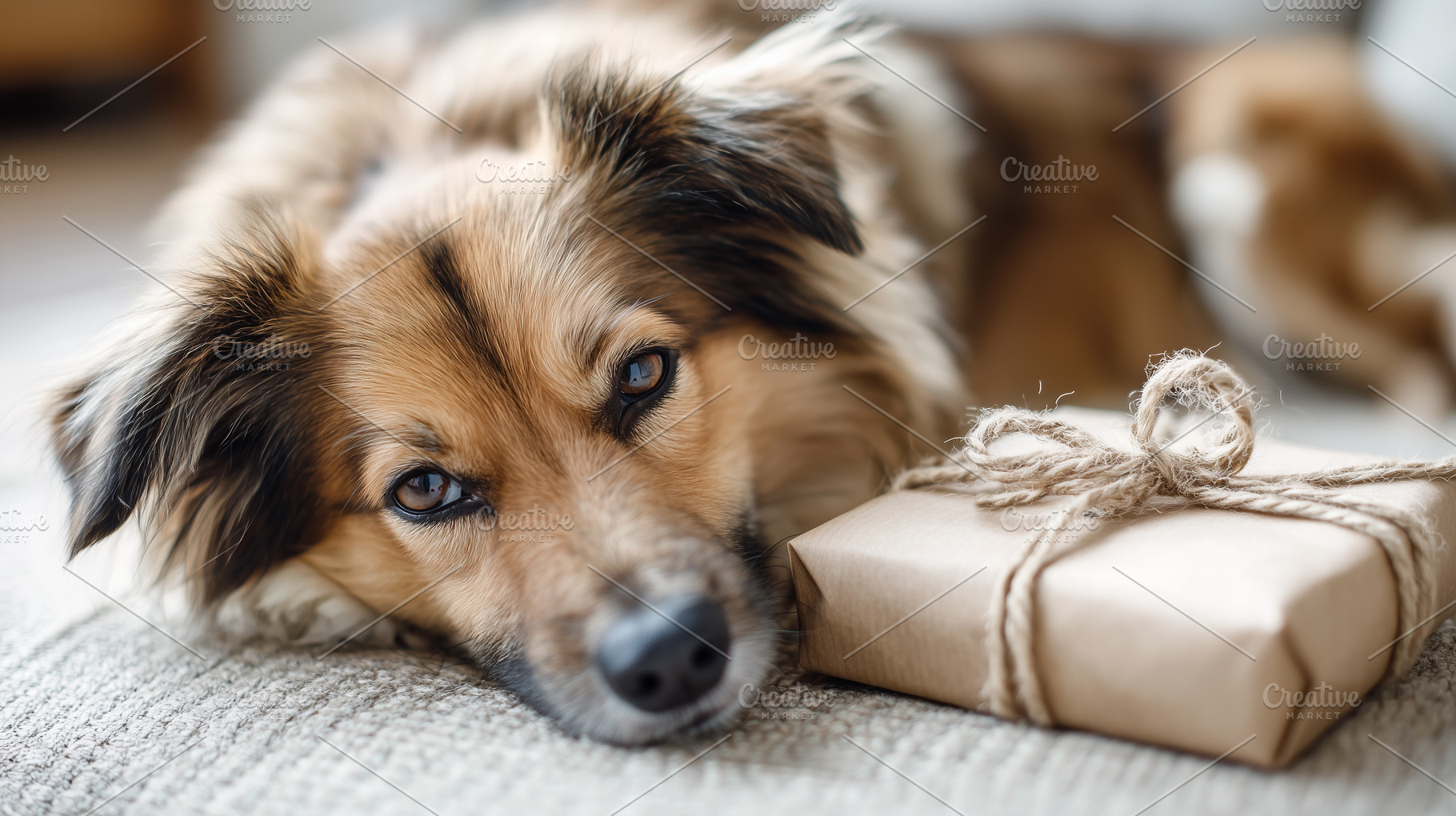 Cute dog resting head beside, an Animal Photo by MistyDay